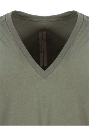 T-shirt oversize in jersey di cotone verde RICK OWENS | RU01F2279JA35
